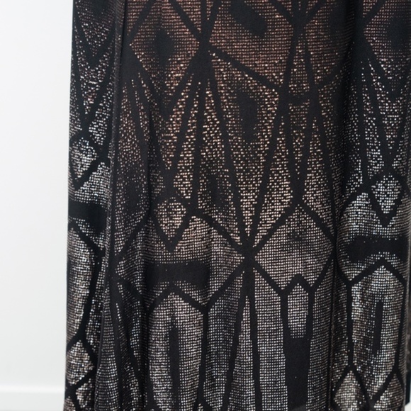 BETSY & ADAM. Long Cap Sleeve Glitter Ombre Dress - Picture 10 of 15